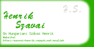 henrik szavai business card